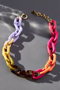 Collier pendentif personnalisé en résine avec chaîne à maillons décoratifs, collier à maillons en silicone épais vert et beige, bijoux - Product Image 5