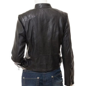 Chaquetas de Cuero para Mujer, Diseño de Primera Calidad en Color Sólido Personalizable, Producto de Alta Calidad - Product Image 3