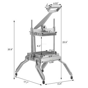 Extra Heavy Duty Aluminum Frame Lettuce <b>Cutter</b> <b>Vegetable</b> Choppers Stainless Steel Henry Foodservice Manual - Product Image 4