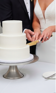 Premium Handmade Gold Cake Knife And Server <b>Set</b> With Black Handle Triangle Shape Perfect For Cakes And Muffins Serving - Product Image 6