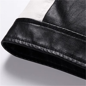 2026 <b>Mens</b> Leather <b>Jackets</b> Casual High Quality Classic Motorcycle Bike <b>Jacket</b> <b>Men</b> Plus Thick Coats Spring Black <b>White</b> Color - Product Image 4