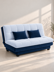Sofá Cama Convertible Roblox Azul Marino de Emerald Sofa Manufacturer, Sofá para Hotel, Apartamento, Villa, Casa, Tela Personalizada con Respaldo Acolchado - Product Image 1