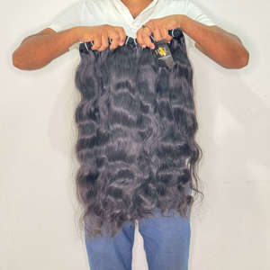 Paquetes de Cabello Natural Sin Procesar al por Mayor, Cabello Humano Rubio Natural Indio, Cabello Virgen con Cutícula Alineada - Product Image 1
