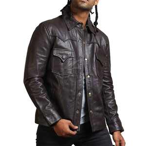 Chaqueta de Cuero Premium Estilo Clásico con Forro Interior Cómodo para Uso Diario, Chaqueta de Invierno para Camioneros - Product Image 3