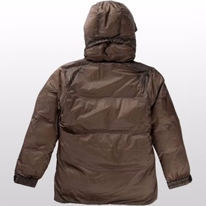 Veste matelassée à capuche marron pour homme, coupe-vent d'hiver, rembourrage épais en polyester, fermeture éclair décontractée, coupe régulière - Product Image 2