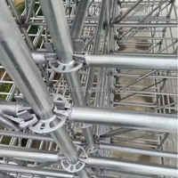 Échafaudage multidirectionnel pliable en acier galvanisé à chaud, hauteur 3 m, pour une construction sûre et polyvalente