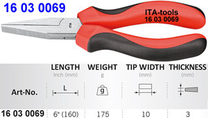 Alicates de Punta Plana CR-MO de 160 mm de Longitud - Product Image 2