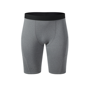 Custom Compression Spandex Polyester Casual Breathable Front Logo <b>Mid</b> Waist Drawstring Closure Pockets Hot Men's Athletic Shorts - Product Image 3