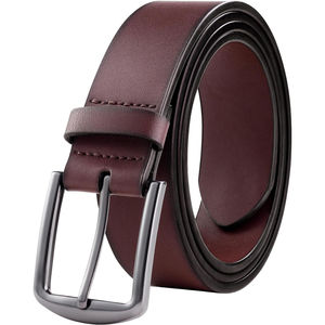 Top Selling Men's Casual Solid Color Genuine Leather Belts Breathable Durable Lightweight Square Buckle - Product Image 1