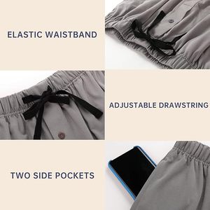 Men's Pajama Set Sleepwear <b>Pjs</b> Lightweight Short Sleeve Shirts Soft Breathable Fresh Sleep Sets with Pockets S-3XL - Product Image 3