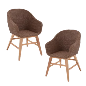 Sillas de comedor de mimbre de ratán, muebles modernos de la mejor calidad, sillas de ratán, pata de madera, precio al por mayor - Product Image 6