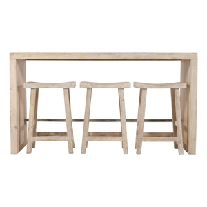 Solid Wood Bar <b>Table</b> and <b>Stool</b> Set Rustic Furniture for Home Use - Product Image 4