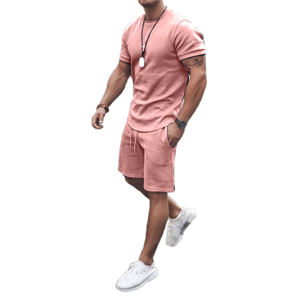 Ensemble de survêtement personnalisé pour homme – Tenue de sport décontractée unie avec logo personnalisé pour le jogging - Product Image 4