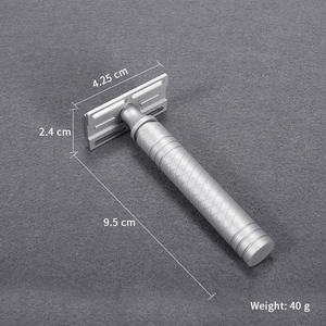 Maquinilla de Afeitar Profesional de Alta Calidad para Hombre, Maquinilla de Afeitar de Doble Filo CNC, Mango Antideslizante, Aleación de Aluminio Ligera de 15 g, Ecológica - Product Image 5