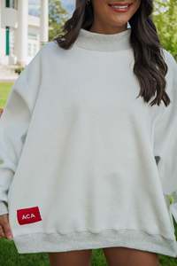 Sudadera Oversize de Cuello Alto para Mujer con Estampado de Letras Patriots, 100% Algodón Tejido, Manga Larga, Ropa de Invierno Bordada - Product Image 6