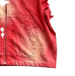 เสื้อ100% มีซิปรูดออกแบบได้ตามต้องการสำหรับผู้ชายผ้าคอตต้อนล้างกรดพร้อมด้วยแสงแดดซีดจาง - Product Image 4