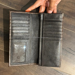 Vente chaude mode usiné à la main perlé Long portefeuille pour hommes de haute qualité en cuir véritable multi-fonction carte de crédit portefeuilles de luxe - Product Image 6