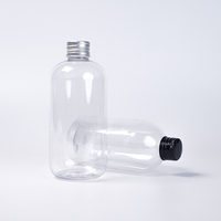 Bouteilles de jus en plastique PET transparent personnalisées avec bouchons, contenants de boisson vides de 180 ml/200 ml/350 ml avec couvercle en aluminium