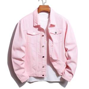 New Design Casual Style Solid Color Cowboy Denim Spring <b>Men's</b> Jackets Custom Denim Jean Print Jacket For <b>Men</b> - Product Image 2