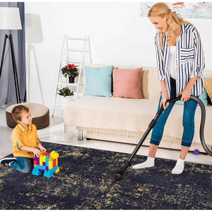 Tappeto Runner Lavabile Nero MAVAL 76x25 cm con Dettagli Oro Colore Nero+Oro - Product Image 5
