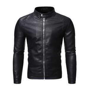 Veste en cuir pour homme à prix bas, col montant, automne-hiver, meilleure qualité, écologique, style streetwear, respirante - Product Image 1