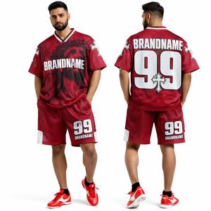 ชุดเสื้อและกางเกงอเมริกันฟุตบอลคุณภาพพรีเมียม ระบายอากาศได้ดี ชุดกีฬาแบบสั่งทำพิเศษสำหรับทีม เหมาะสำหรับการฝึกซ้อมและการแข่งขัน - Product Image 1