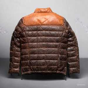 Leather Bomber <b>Jacket</b> <b>Summer</b> Streetwear Zipper Closure Stand Collar Solid Pattern Canvas Fabric - Product Image 2