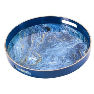 Premium MDF Enamel Serving <b>Tray</b> with Handles for Tea, Coffee, <b>Breakfast</b> & Kitchen Use - Product Image 5