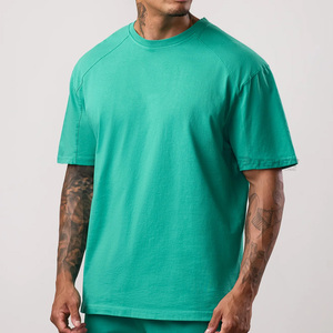 Ropa Deportiva Personalizada para Hombre, Camisetas de Fitness Transpirables de Color Sólido 100% Algodón Tejido con Estampado Personalizado - Product Image 4