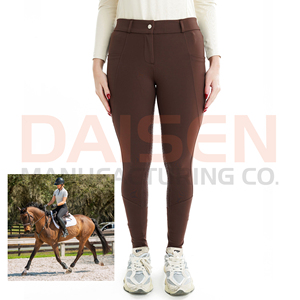Culottes d'équitation pour femmes avec grip intégral en silicone, respirantes, extensibles, taille haute, coupe ajustée - Product Image 4