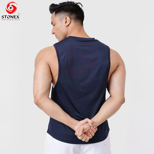 Débardeur de fitness pour hommes, léger, extensible, respirant, pour la gym, la course et l'entraînement, avec logo personnalisé, fournisseur - Product Image 3