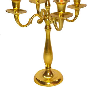 Candelabro de Cristal de 5 Brazos Chapado en Oro de Alta Calidad, Estilo Antiguo, Duradero, para Decoración de Bodas y Hogar - Product Image 1