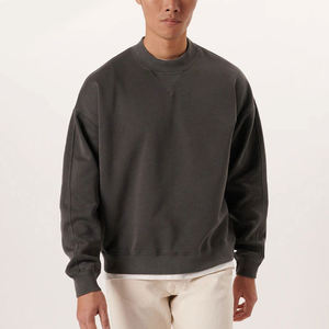 Sweat-shirt surdimensionné à col rond pour homme, en molleton épais, mélange de coton, style streetwear décontracté, fabrication OEM, fournisseur - Product Image 1