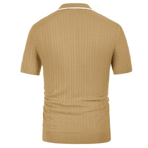 Camisetas Polo de Manga Corta para Hombre, Tejidas con Estampado 2026, Corte Ajustado, Transpirables, Antiarrugas, de Algodón - Product Image 4