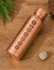 BURAQ HANDICRAT Copper Water <b>Bottle</b> 1L Design for Travel - Product Image 1