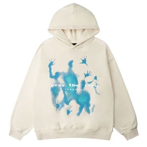 เสื้อฮู้ดดี้สตรีทแวร์ลายพิมพ์ DTG สำหรับผู้ชาย ตกแต่งด้วยคริสตัลและลูกปัด ดีไซน์สั่งทำพิเศษ ผ้าฝ้ายฟลีซ 100% ล้างสีแบบแอซิดวอช สำหรับฤดูหนาว - Product Image 1