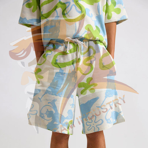 Ensemble deux pièces pour homme de qualité supérieure, décontracté, été, 100% coton, uni, personnalisable, séchage rapide, respirant, ensemble deux pièces pour homme en sublimation - Product Image 6