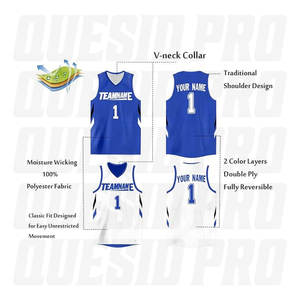 Maillots de basket-ball sportifs avec sublimation et numéros brodés – Vente en gros et personnalisation sur mesure - Product Image 2