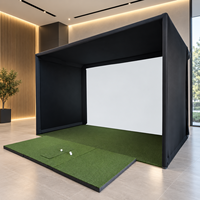Enclos de simulateur de golf de haute résistance aux impacts, avec écran de simulation, en promotion