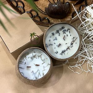 COCO-ECO Eco-Friendly <b>Coconut</b> Shell Scented <b>Candle</b> Home Decor 2 Years Shelf Life - Product Image 1