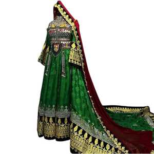 Robe de mariée afghane, tenue de mariage traditionnelle afghane, robe de mariée de luxe brodée à la main, design personnalisé, vente en gros, robes décontractées - Product Image 1