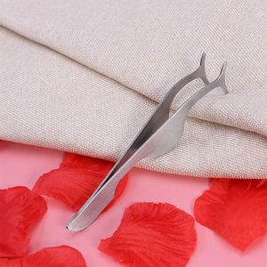 Pince à épiler de précision pour faux cils, en acier inoxydable, antistatique, à pointe dentelée, outil durable pour extensions de cils en salon - Product Image 5