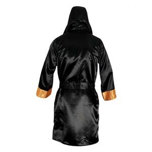 Batas de Boxeo para Hombre en Negro y Morado, con Logotipo Personalizado, Manga Larga y Capucha, Batas para Entrada en el Ring, Duraderas y Ligeras - Product Image 2