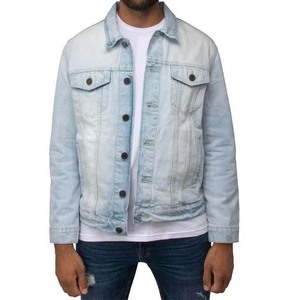 Men's <b>Light</b> Wash Denim Jacket Casual Turn-down Collar Button Front Regular Fit Spring Cotton Jean Coat Solid Color <b>Cheap</b> Price - Product Image 1