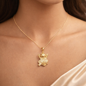 Collier pendentif en argent sterling 925 fait main avec diamant et pierres précieuses plaqué or 18 carats pour elle - Product Image 1