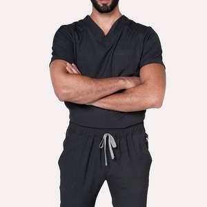 Tenues d'infirmières à manches courtes brodées sur mesure, ensembles d'uniformes d'hôpital respirants, blouses médicales décontractées pour femmes, Pakistan - Product Image 5