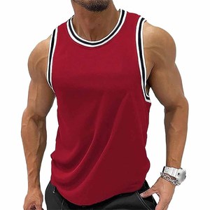 Débardeur de basketball rayé à col rond, léger, pour l'entraînement et la gym, coupe athlétique - Product Image 4