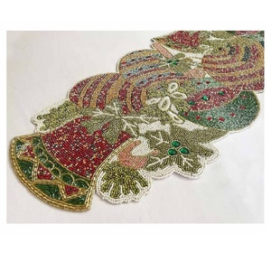 Hot Selling Glass Beaded <b>Table</b> <b>Runner</b> Handmade Beaded <b>Table</b> <b>Runner</b> for Dining <b>Table</b> Perfect for Halloween Christmas & Easter - Product Image 2