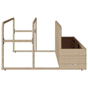 Almacenamiento Flotante Mediano para Piscina en Ratán Sintético PE Beige con Acero con Recubrimiento en Polvo, Solución de Almacenamiento Duradera para Entretenimiento Junto a la Piscina - Product Image 6