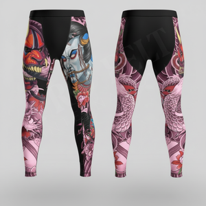 Leggings de compression personnalisés avec logo OEM ODM, style tatouage imprimé sur mesure, collants de sport pour la gym, l'entraînement, la course et le fitness - Product Image 5